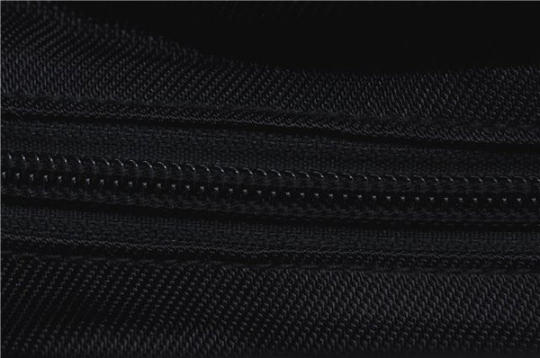 Authentic GUCCI Bamboo 2Way Shoulder Hand Bag Purse Nylon Leather Black J4197