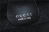 Authentic GUCCI Bamboo 2Way Shoulder Hand Bag Purse Nylon Leather Black J4197