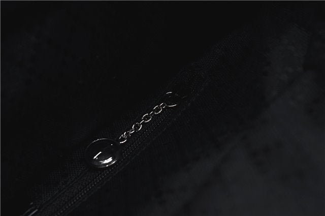 Authentic GUCCI Bamboo 2Way Shoulder Hand Bag Purse Nylon Leather Black J4197