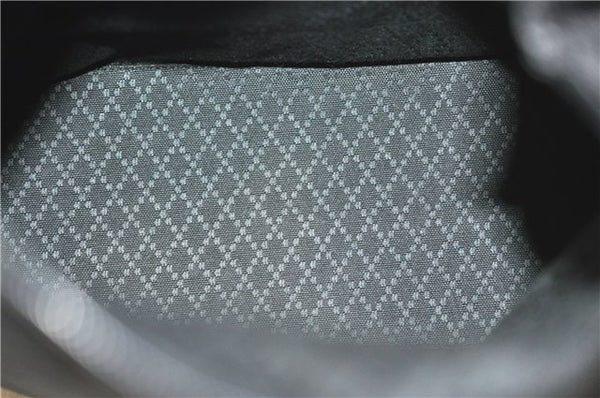 Authentic GUCCI Bamboo 2Way Shoulder Hand Bag Purse Nylon Leather Black J4197