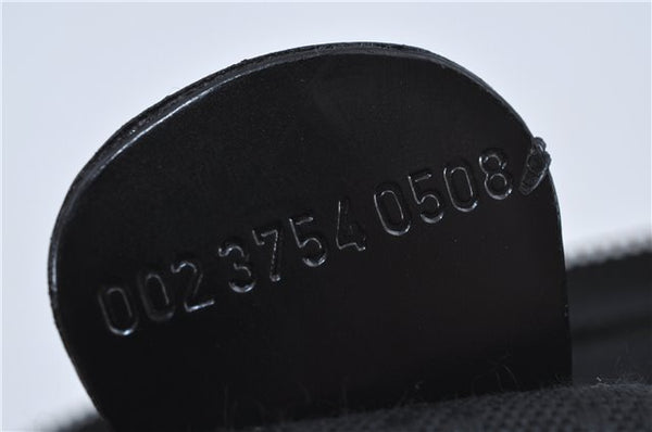 Authentic GUCCI Bamboo 2Way Shoulder Hand Bag Purse Nylon Leather Black J4197