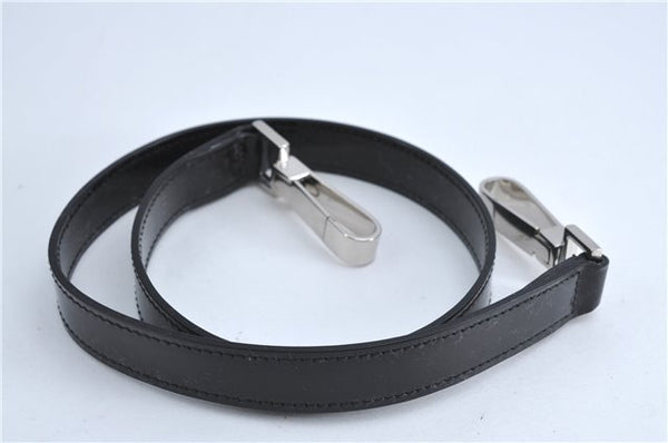 Authentic GUCCI Bamboo 2Way Shoulder Hand Bag Purse Nylon Leather Black J4197