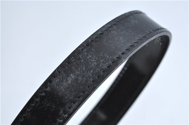 Authentic GUCCI Bamboo 2Way Shoulder Hand Bag Purse Nylon Leather Black J4197