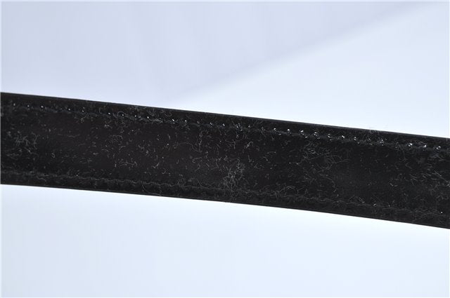 Authentic GUCCI Bamboo 2Way Shoulder Hand Bag Purse Nylon Leather Black J4197