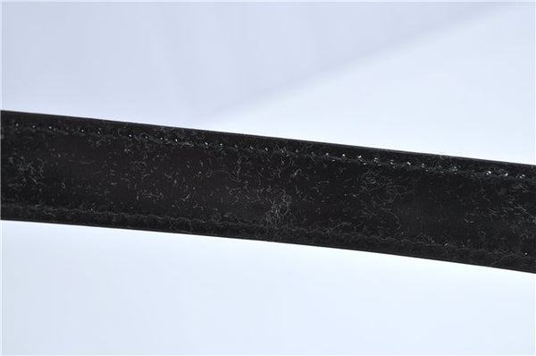 Authentic GUCCI Bamboo 2Way Shoulder Hand Bag Purse Nylon Leather Black J4197