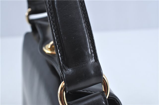 Authentic GUCCI Shoulder Hand Bag Purse Leather Black J4206