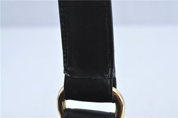 Authentic GUCCI Shoulder Hand Bag Purse Leather Black J4206
