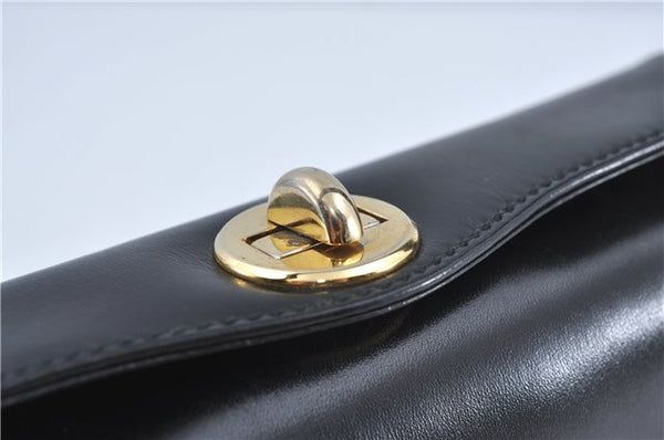 Authentic GUCCI Shoulder Hand Bag Purse Leather Black J4206