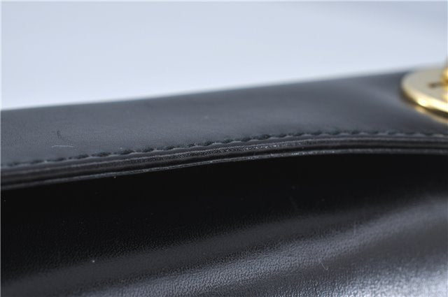 Authentic GUCCI Shoulder Hand Bag Purse Leather Black J4206