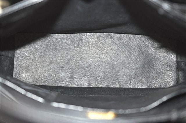 Authentic GUCCI Shoulder Hand Bag Purse Leather Black J4206