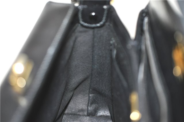 Authentic GUCCI Shoulder Hand Bag Purse Leather Black J4206