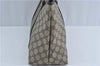 Authentic GUCCI GG Supreme Shoulder Tote Bag PVC Leather 114595 Brown J4223