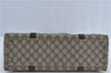 Authentic GUCCI GG Supreme Shoulder Tote Bag PVC Leather 114595 Brown J4223