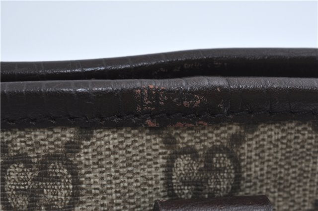 Authentic GUCCI GG Supreme Shoulder Tote Bag PVC Leather 114595 Brown J4223