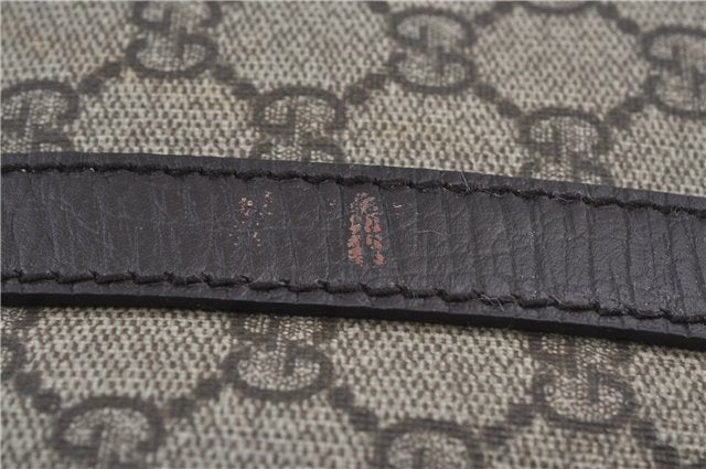 Authentic GUCCI GG Supreme Shoulder Tote Bag PVC Leather 114595 Brown J4223