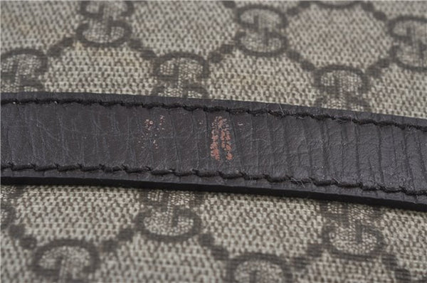 Authentic GUCCI GG Supreme Shoulder Tote Bag PVC Leather 114595 Brown J4223