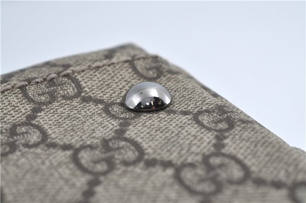 Authentic GUCCI GG Supreme Shoulder Tote Bag PVC Leather 114595 Brown J4223