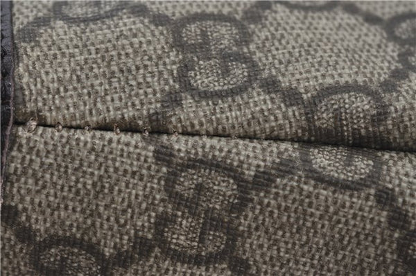 Authentic GUCCI GG Supreme Shoulder Tote Bag PVC Leather 114595 Brown J4223