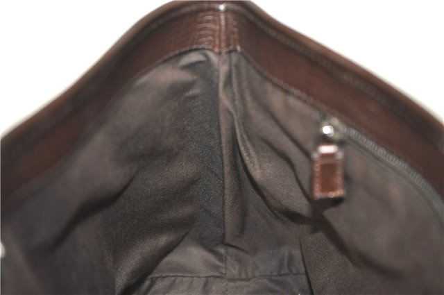 Authentic GUCCI GG Supreme Shoulder Tote Bag PVC Leather 114595 Brown J4223