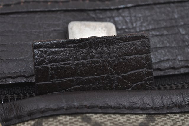 Authentic GUCCI GG Supreme Shoulder Tote Bag PVC Leather 114595 Brown J4223