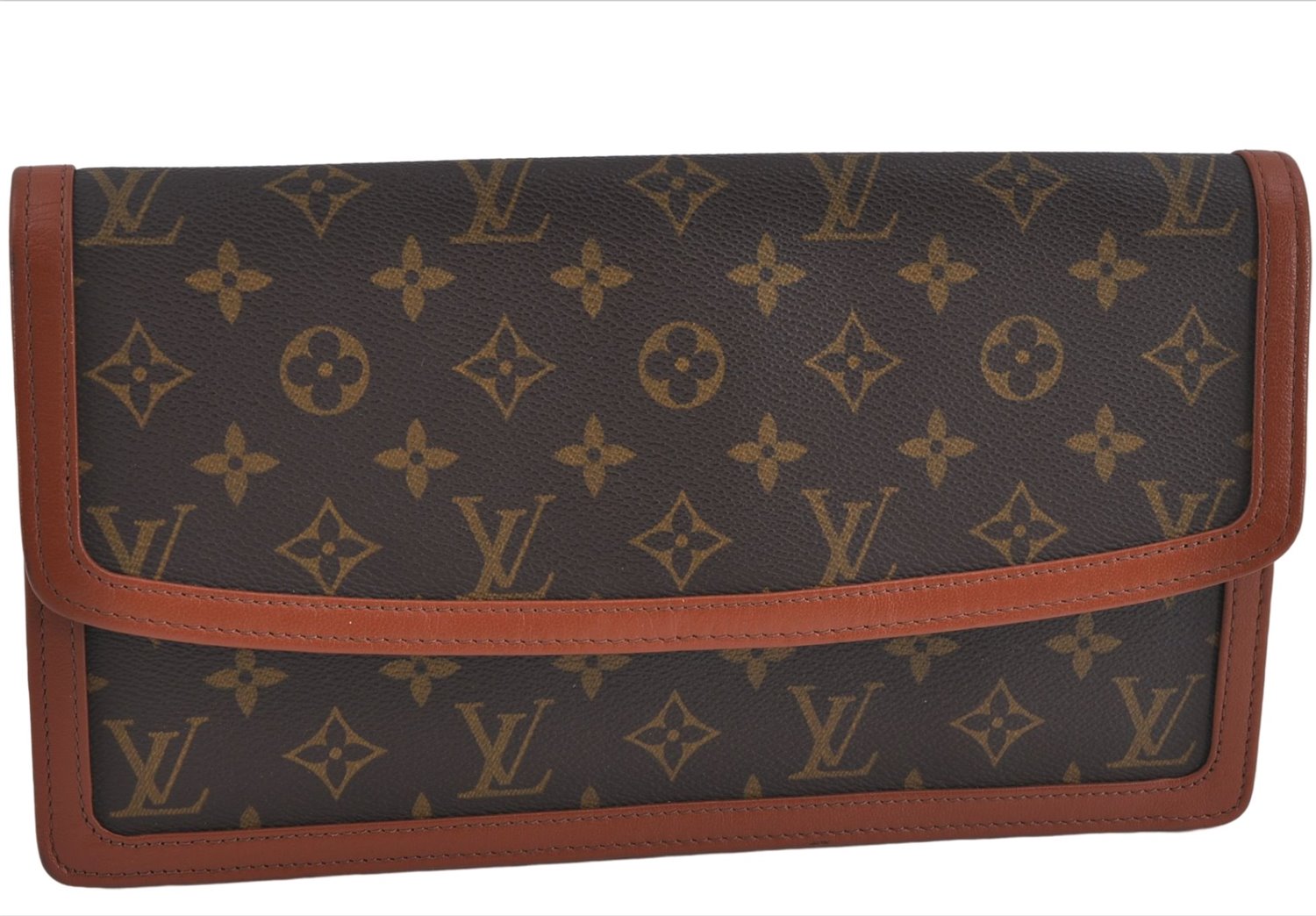 Authentic Louis Vuitton Monogram Pochette Dame GM M51810 Clutch Hand Bag J4224
