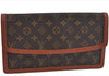 Authentic Louis Vuitton Monogram Pochette Dame GM M51810 Clutch Hand Bag J4224