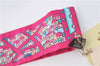 Authentic HERMES Twilly Scarf "17 rue de sevres" Silk Pink Box J4230