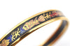 Authentic HERMES Email PM Bangle Fish Motif Black Gold Box J4231