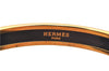 Authentic HERMES Email PM Bangle Fish Motif Black Gold Box J4231