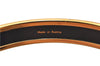 Authentic HERMES Email PM Bangle Fish Motif Black Gold Box J4231