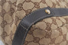 Authentic GUCCI Abbey Shoulder Tote Bag GG Canvas Leather 130736 Brown J4233