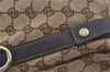 Authentic GUCCI Abbey Shoulder Tote Bag GG Canvas Leather 130736 Brown J4233