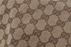 Authentic GUCCI Abbey Shoulder Tote Bag GG Canvas Leather 130736 Brown J4233