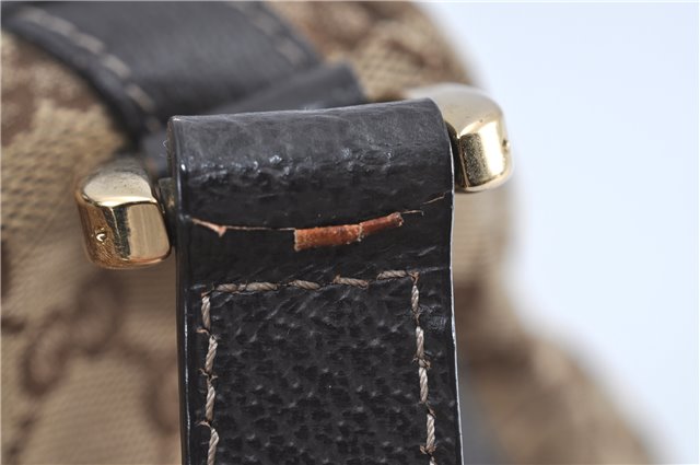 Authentic GUCCI Abbey Shoulder Tote Bag GG Canvas Leather 130736 Brown J4233