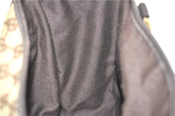 Authentic GUCCI Abbey Shoulder Tote Bag GG Canvas Leather 130736 Brown J4233