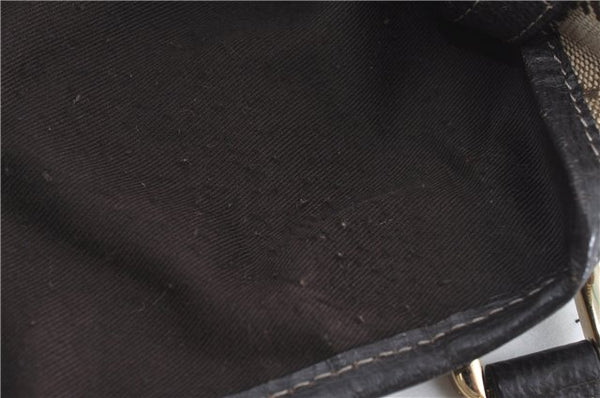 Authentic GUCCI Abbey Shoulder Tote Bag GG Canvas Leather 130736 Brown J4233