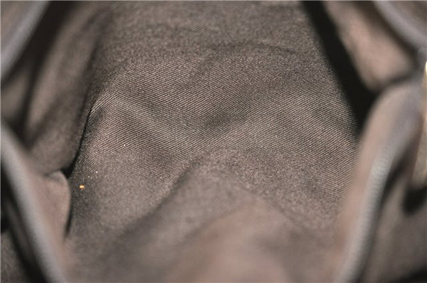 Authentic GUCCI Abbey Shoulder Tote Bag GG Canvas Leather 130736 Brown J4233