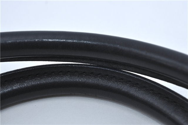 Authentic GUCCI Boston Hand Bag Purse GG Canvas Leather 30458 Black J4234