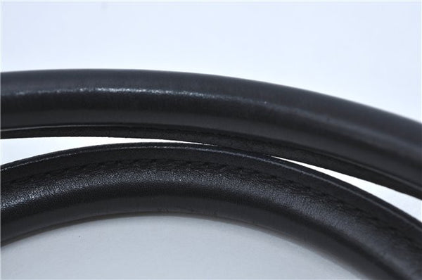 Authentic GUCCI Boston Hand Bag Purse GG Canvas Leather 30458 Black J4234