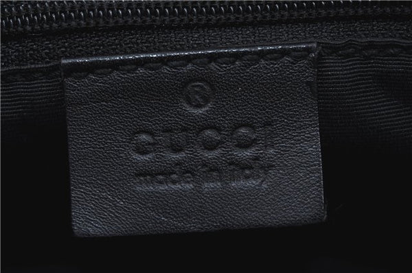 Authentic GUCCI Boston Hand Bag Purse GG Canvas Leather 30458 Black J4234
