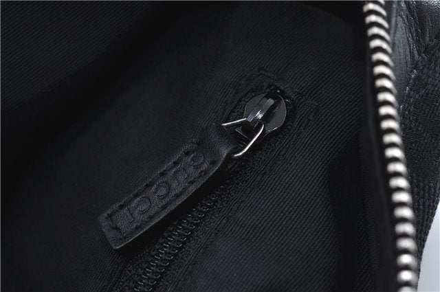 Authentic GUCCI Boston Hand Bag Purse GG Canvas Leather 30458 Black J4234