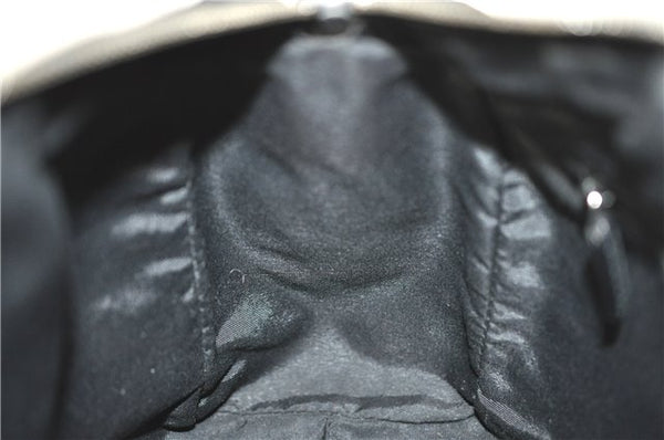 Authentic GUCCI Boston Hand Bag Purse GG Canvas Leather 30458 Black J4234