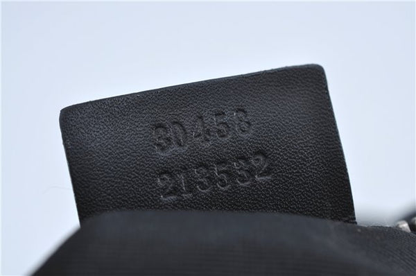 Authentic GUCCI Boston Hand Bag Purse GG Canvas Leather 30458 Black J4234