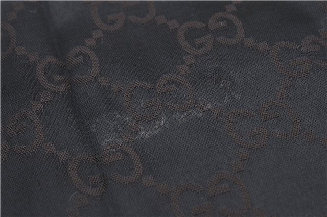 Authentic GUCCI Boston Hand Bag Purse GG Canvas Leather 30458 Black J4234