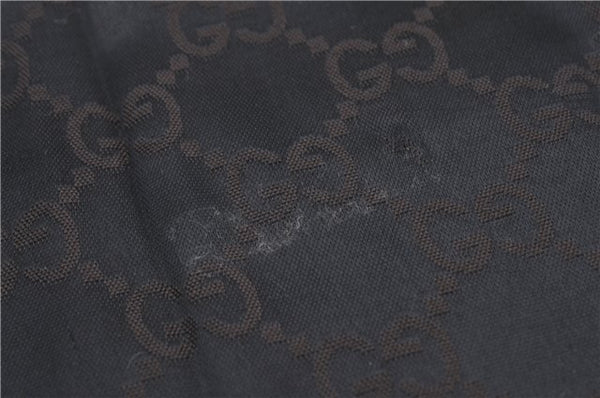 Authentic GUCCI Boston Hand Bag Purse GG Canvas Leather 30458 Black J4234