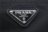 Authentic PRADA Nylon Tessuto Leather Shoulder Tote Hand Bag Black J4235