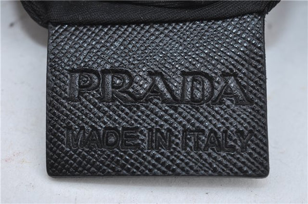 Authentic PRADA Nylon Tessuto Leather Shoulder Tote Hand Bag Black J4235