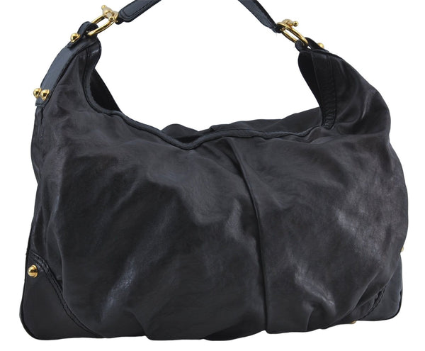 Authentic GUCCI Shoulder Hand Bag Leather 203542 Black J4237