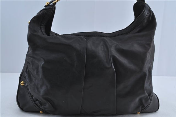 Authentic GUCCI Shoulder Hand Bag Leather 203542 Black J4237