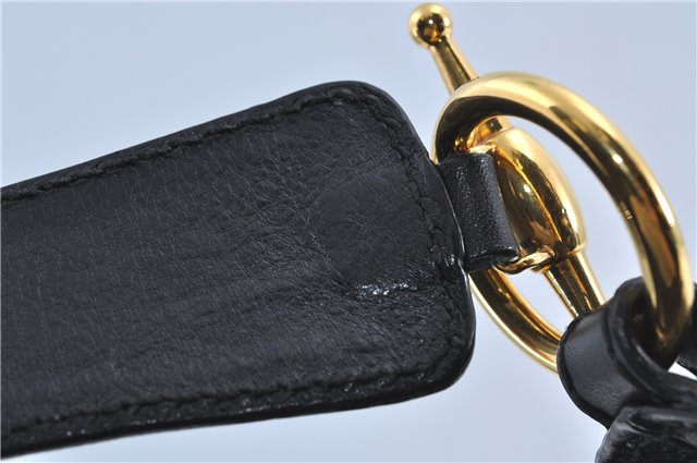 Authentic GUCCI Shoulder Hand Bag Leather 203542 Black J4237